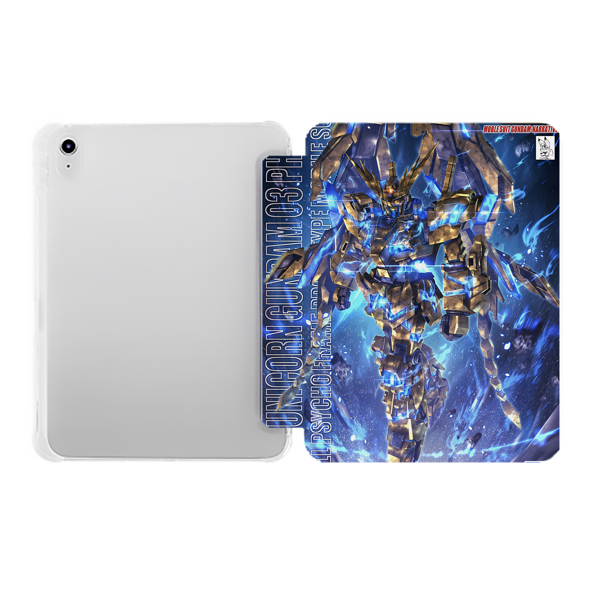 （画像用） 機動戦士ガンダム Mobile Suit Gundam IPad ケース ペン収納付き 三つ折りスタンド PUレザー×シリコン 対応機種9.5/10.5/10.9インチ
